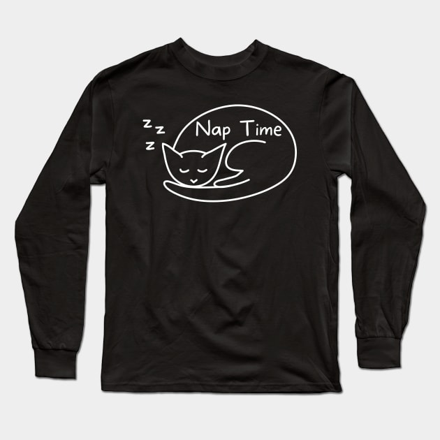 Nap Time. Funny Cat Lover Design. Long Sleeve T-Shirt by That Cheeky Tee